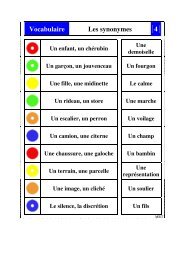 Vocabulaire Les synonymes 4