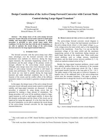 22.2 Design Consideration of the Active-Clamp Forward Converter ...