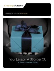Your Legacy: A Stronger CU - University of Colorado Foundation