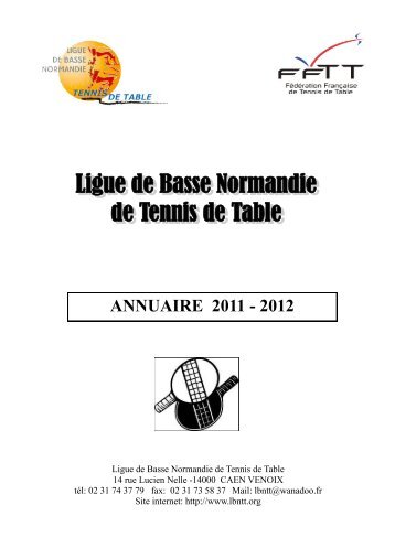 Ligue de Basse Normandie de Tennis de Table Ligue de Basse ...