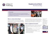 Neighbourhood Watch - College of Policing