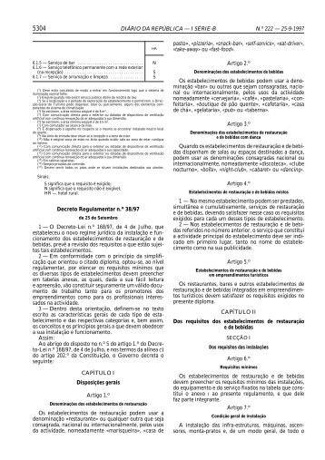 Decreto Regulamentar n.° 38/97 de 25 de Setembro