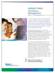 Verint Impact 360 Workforce Management - Adtech Global