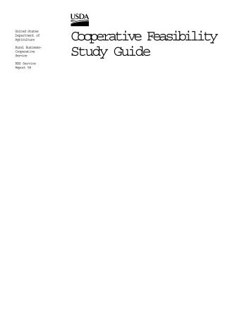 Cooperative Feasibility Study Guide - California Center for ...