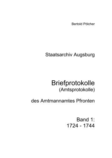 Briefprotokolle - Heimatverein Pfronten