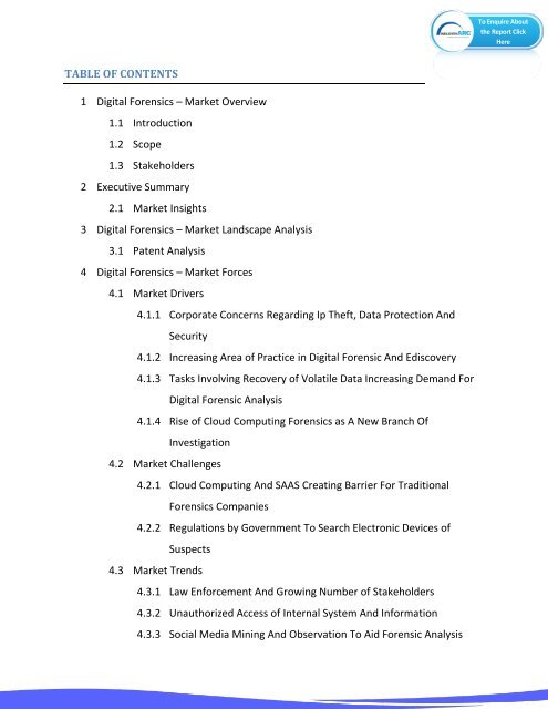 DIGITAL FORENSICS MARKET ANALYSIS FORECAST (2015 - 2020)