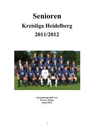 Kreisliga Heidelberg Saison 2011/12 Vorbericht zum 11. Spieltag