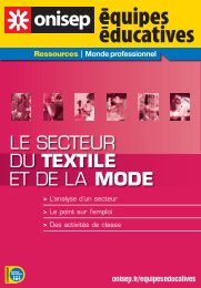 LE SECTEUR DU TEXTILE ET DE LA MODE - Onisep