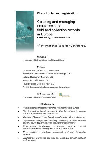 1st International Recorder Conference - Extranet - MusÃ©e national d ...