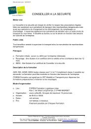 Offre CS 2011 - Formation Logistique