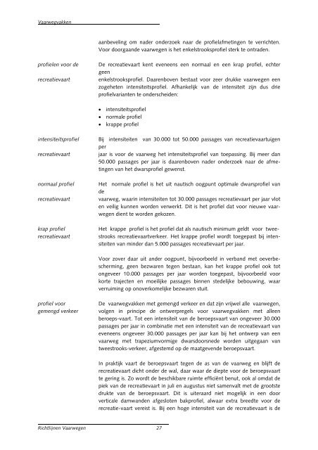 Richtlijnen Vaarwegen RVW 2005 - Zaans Industrieel Erfgoed