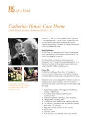 Catherine House Care Home Cork Street, Frome ... - HC One