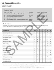 Download a sample profile - Lominger