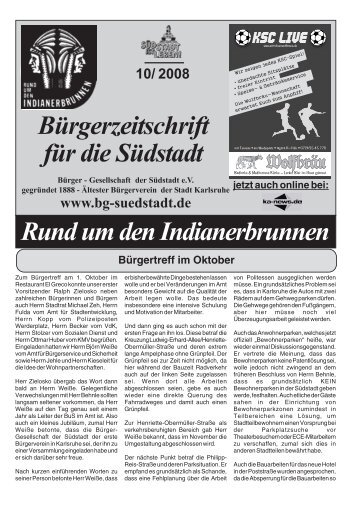 RUDI 10/2008 - Bürger-Gesellschaft Südstadt