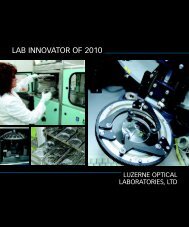 LAB INNOVATOR OF 2010 - Luzerne Optical Labs