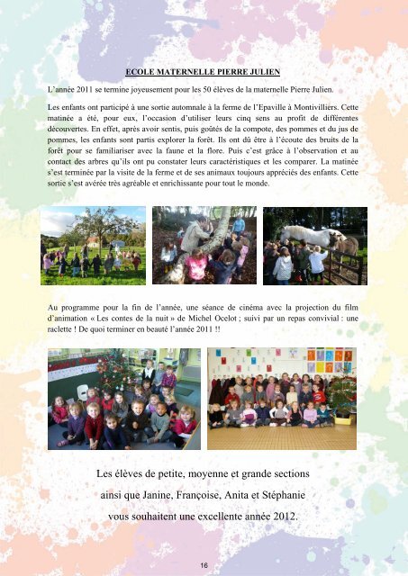 Le dernier bulletin communal, de janvier 2012 - Bienvenue à ...