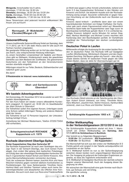Adventsfeier für unsere Bürger ab 60 Jahren - Stadt Kuppenheim ...