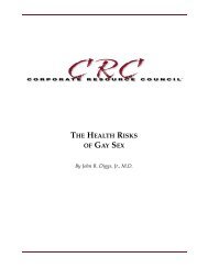 the health risks of gay sex - Catholic Education Resource Center