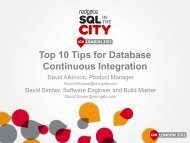 Top 10 Tips for Database Continuous Integration - SQL in the City