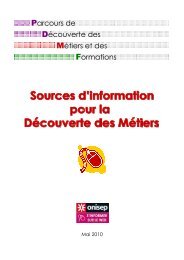 Parcours de DÃ©couverte des MÃ©tiers et des Formations - Onisep