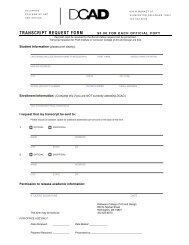 TRANSCRIPT REQUEST FORM - Delaware College of Art and Design