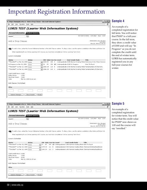 Registration Guide for Year 1 Students - Wilfrid Laurier University