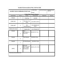 Incident Communications Plan, ICS Form 205 - W5adc.com