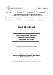 Frais de services 2011-2012 - Commission scolaire Pays des Bleuets