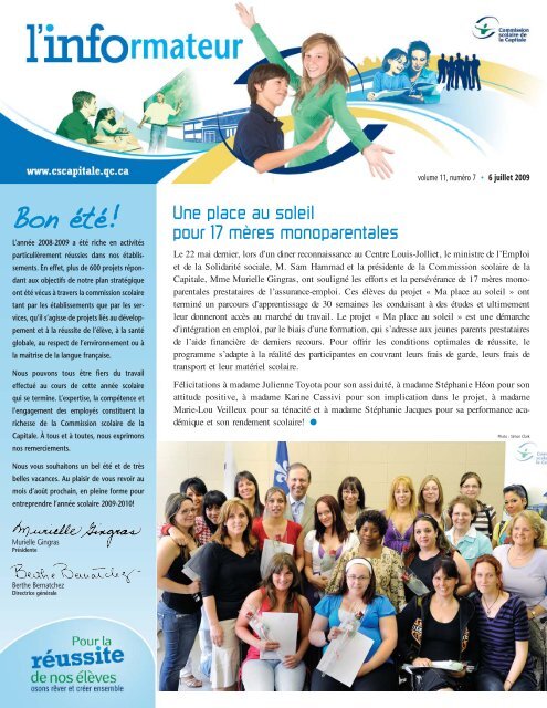 Informateur V11 N7:Layout 1 - Commission scolaire de la Capitale