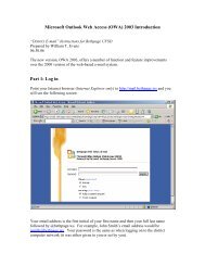 Microsoft Outlook Web Access (OWA) 2003 - Bethpage Union Free ...