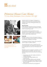 Primrose House Care Home 72 Crewe Road, Haslington ... - HC One
