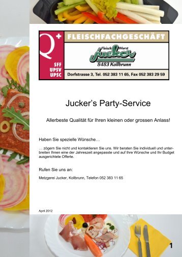 Jucker's Party-Service - Metzgerei Jucker