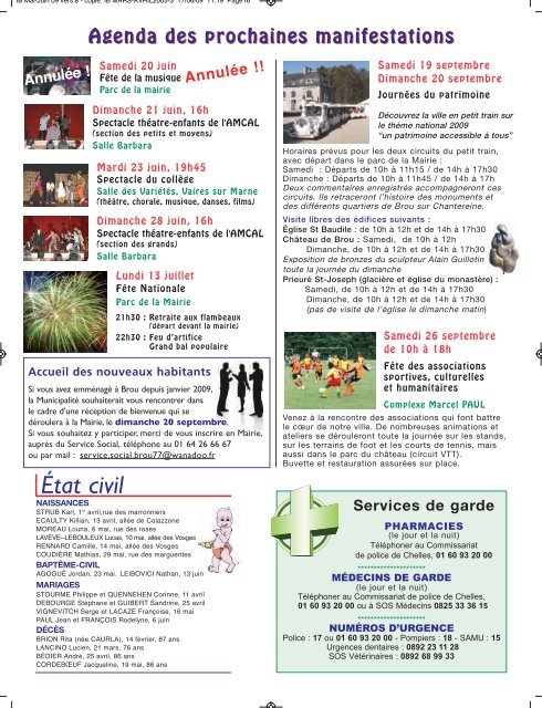 Magazine municipal d'information de Brou sur Chantereine