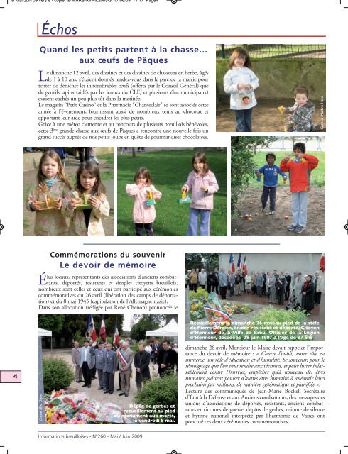 Magazine municipal d'information de Brou sur Chantereine