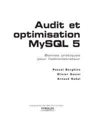 Audit et optimisation MySQL 5 Bonnes pratiques ... - Librairie Eyrolles