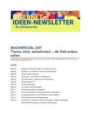 BUCHSPECIAL 2/07 Thema: blind, sehbehindert – die Welt anders ...