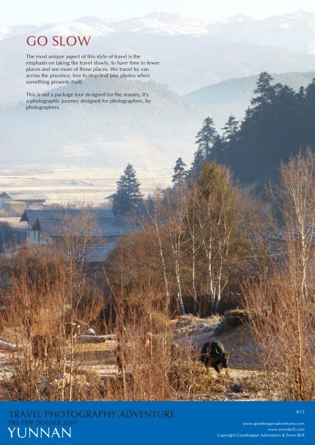 Checkout the new Yunnan Brochure - Ewen Bell