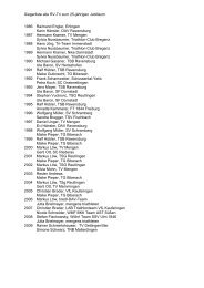 Siegerliste alle RV-Tri zum 25-jÃ¤hrigen JubilÃ¤um 1986 Raimund ...