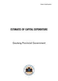 Estimates of Capital Expenditure - Gauteng Provincial Treasury