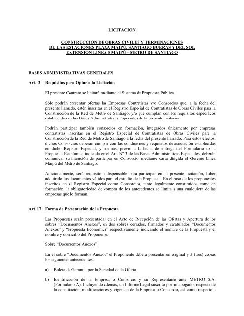 licitacion construcciÃ³n de obras civiles y terminaciones de las ...