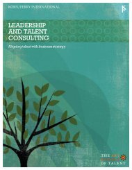Leadership and Talent Consulting Brochure - Lominger