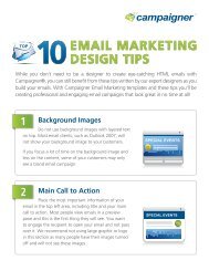 Top 10 Email Marketing Design Tips - Campaigner