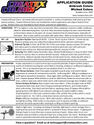 APPLICATION GUIDE - Createx Colors