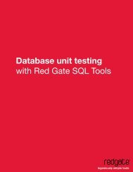 Database unit testing with Red Gate SQL Tools - Red Gate Software