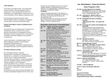 Programm für 2009 / 2010 - Evangelische Landeskirche in Baden