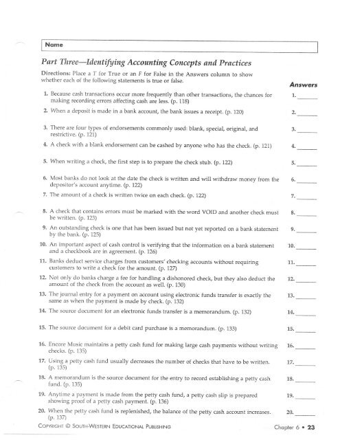 Part One-Iilentifying Accounting Terms