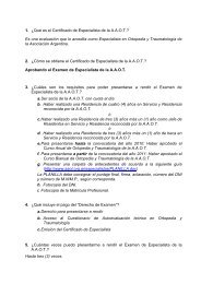 1. ¿Qué es el Certificado de Especialista de la AAOT? - Asociación ...