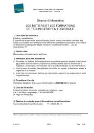 SÃ©ance d'information LES METIERS ET LES FORMATIONS DE ...