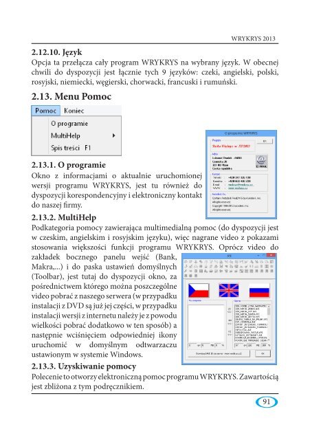 podrÄcznik uÅ¼ytkownika systemu programÃ³w wrykrys