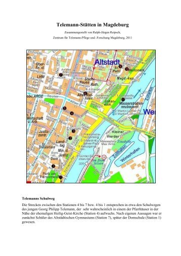 Telemann-Stätten in Magdeburg - Telemann in Magdeburg